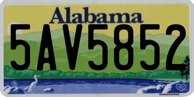 AL license plate 5AV5852