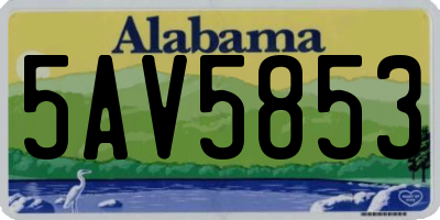 AL license plate 5AV5853