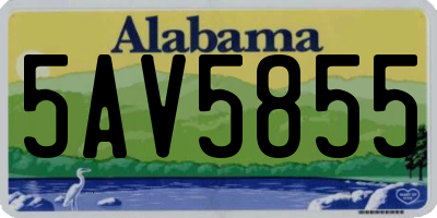 AL license plate 5AV5855
