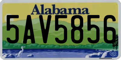 AL license plate 5AV5856