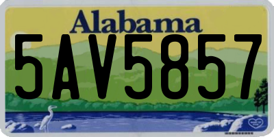 AL license plate 5AV5857