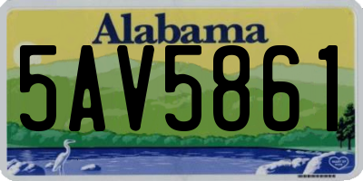 AL license plate 5AV5861