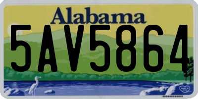 AL license plate 5AV5864