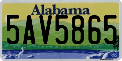 AL license plate 5AV5865