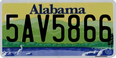 AL license plate 5AV5866