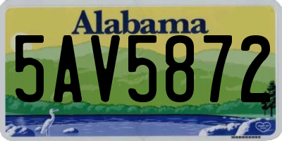 AL license plate 5AV5872