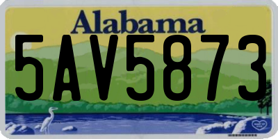 AL license plate 5AV5873