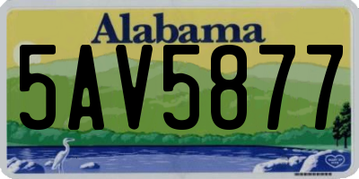 AL license plate 5AV5877