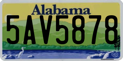 AL license plate 5AV5878