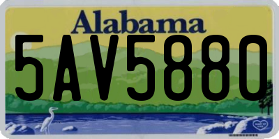 AL license plate 5AV5880