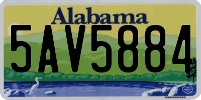 AL license plate 5AV5884