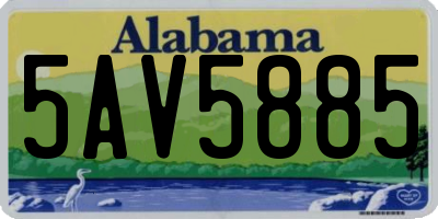 AL license plate 5AV5885