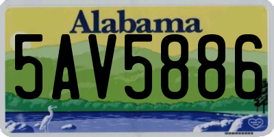 AL license plate 5AV5886