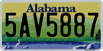 AL license plate 5AV5887