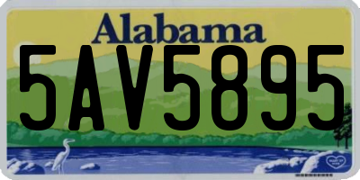 AL license plate 5AV5895