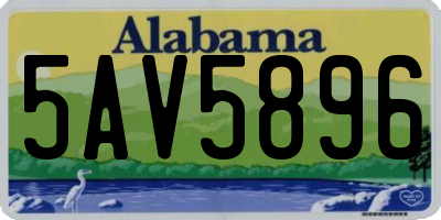 AL license plate 5AV5896
