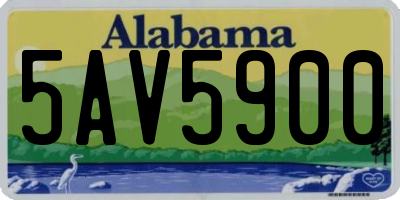 AL license plate 5AV5900