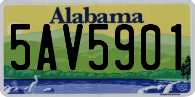 AL license plate 5AV5901