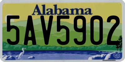 AL license plate 5AV5902