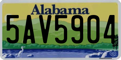 AL license plate 5AV5904