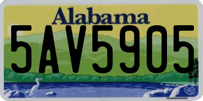 AL license plate 5AV5905
