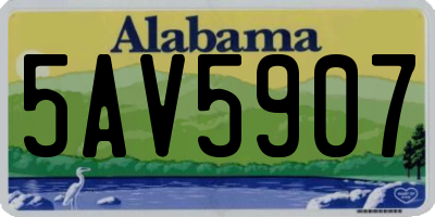 AL license plate 5AV5907
