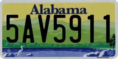 AL license plate 5AV5911