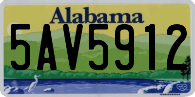 AL license plate 5AV5912