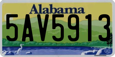 AL license plate 5AV5913