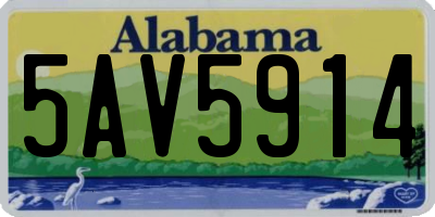 AL license plate 5AV5914