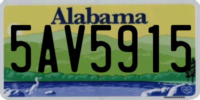 AL license plate 5AV5915