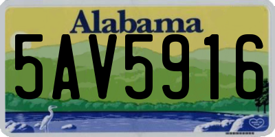 AL license plate 5AV5916