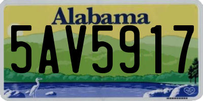 AL license plate 5AV5917