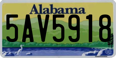AL license plate 5AV5918