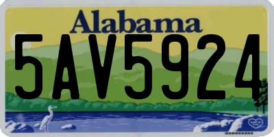 AL license plate 5AV5924