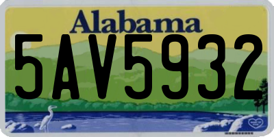 AL license plate 5AV5932