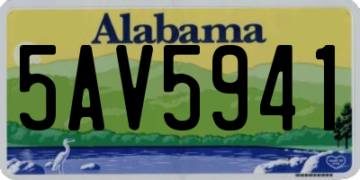 AL license plate 5AV5941