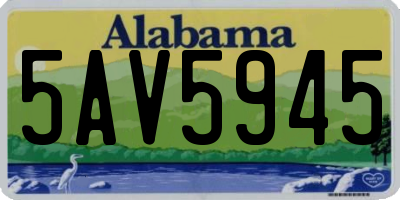 AL license plate 5AV5945