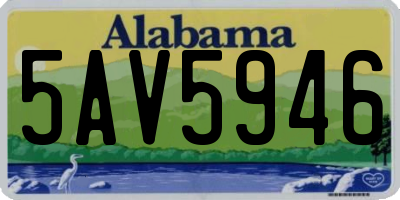 AL license plate 5AV5946