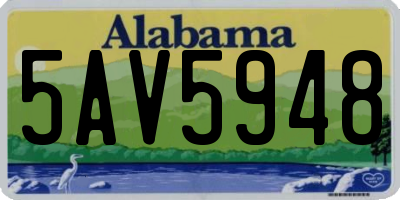 AL license plate 5AV5948