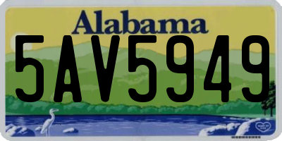 AL license plate 5AV5949