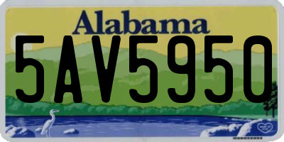 AL license plate 5AV5950