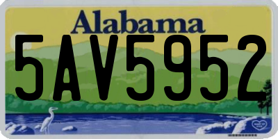 AL license plate 5AV5952