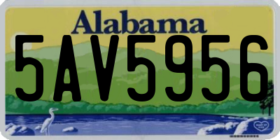 AL license plate 5AV5956