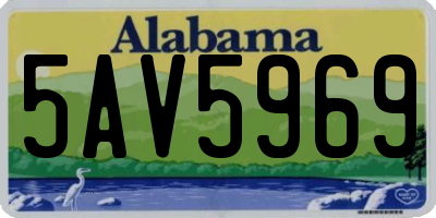 AL license plate 5AV5969