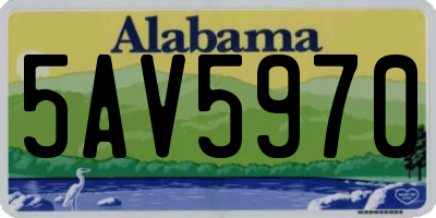 AL license plate 5AV5970