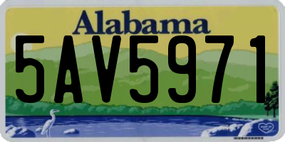 AL license plate 5AV5971