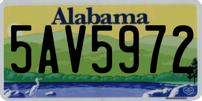 AL license plate 5AV5972