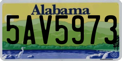AL license plate 5AV5973
