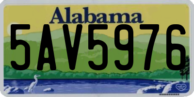 AL license plate 5AV5976